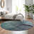 Premium Machine Washable Prisco Teal Rug-842736871