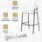 Wainaku Upholstered Bar Stool – Pub Chair with Powder-Coated Black Stainless Steel Base – Low-Back, Padded Faux-Leather Seat, Contemporary Accent Seating-1551404089