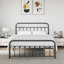 Base de lit grand avec tête de lit et pied de lit Kempst, cadre de lit plateforme en métal classique, sommier avec support à lattes en métal robuste, aucun sommier requis, silencieux-1973685403-1970483956
