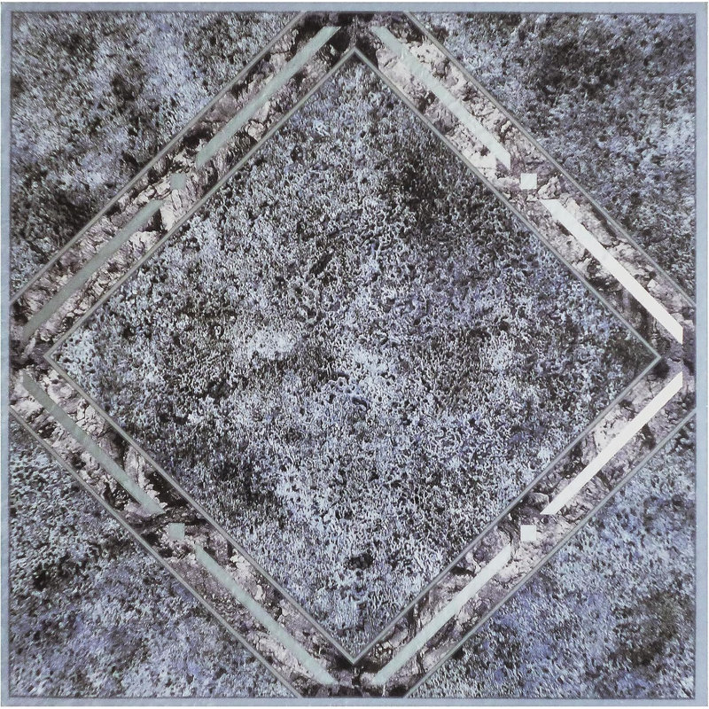 Woven Trends Tivoli Self Adhesive Vinyl Floor Tiles, 45 Pcs, 12" X 12", Metallic Marble Diamond