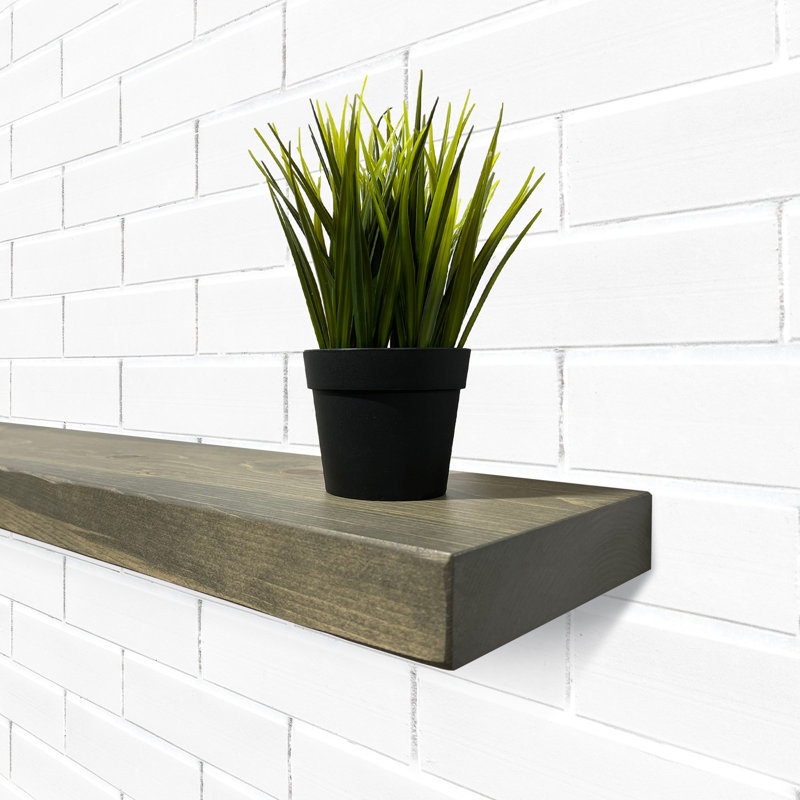 Haby Rustic Floating Shelves, Aged Barrel, 1.75" H x 48" W x 8" D