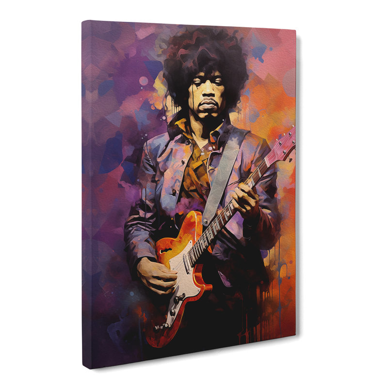 Jimi Hendrix Cubism - Wrapped Canvas, 50cm H x 35cm W x 3cm D