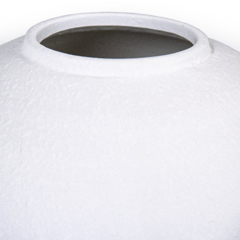 Vase de table intérieur / extérieur en céramique 14 "WHITE
