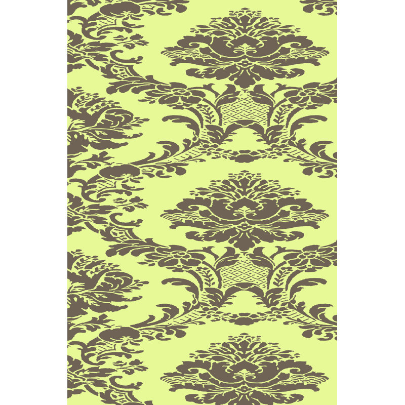 Vivid Damask In Green II by Vision Studio - Wrapped Canvas Print, 46cm H x 30cm W