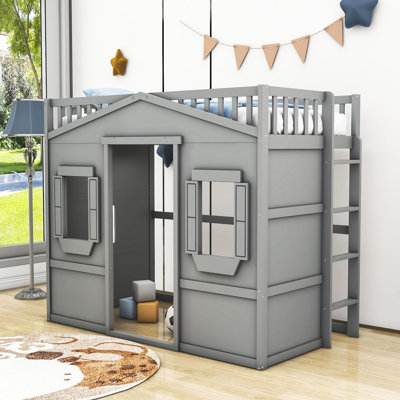Gabriella-Frances Kids Loft Bed with Ladder
