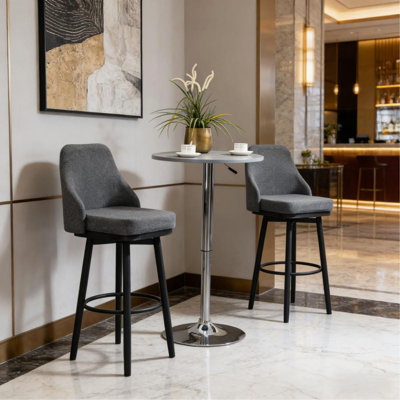 Tabourets de bar de style nordique, ensemble de 2 chaises de cuisine pivotantes, pour votre maison