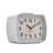 Analogue Quartz Movement / Crystal Alarm Tabletop Clock in White