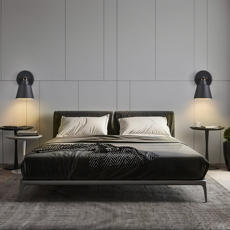 Ensemble de deux appliques murales Modern Macaron Modern, Noir