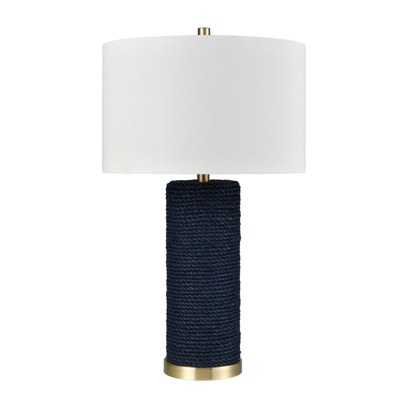 Lampe de table 1 lumière haute 27,5 po Sherman - Bleu marine, Bleu marine/doré
