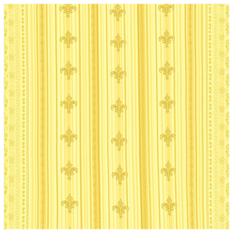 Rideaux de douche jaunes Fleur De Lis, 70in W x 84in H