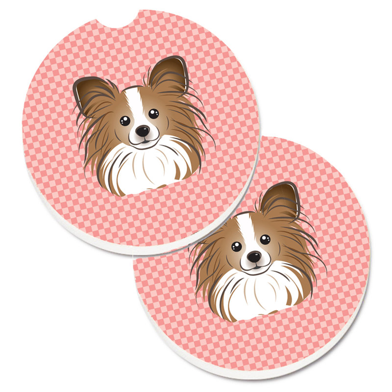 Sous-verre Retriever, Rose, Papillon