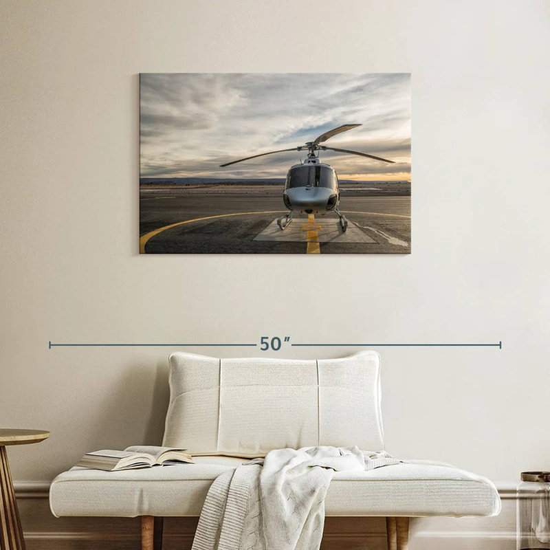 Mehar Helicopter On Helipad, 24" H x 36" W