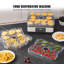 Déshydrateur alimentaire, déshydrateur à fruits à 5 plateaux, séchoir électrique 300 W avec minuterie et température réglables numériquement pour viande séchée, herbes, viande, bœuf, fruits, friandises pour chiens et légumes, certifié ETL