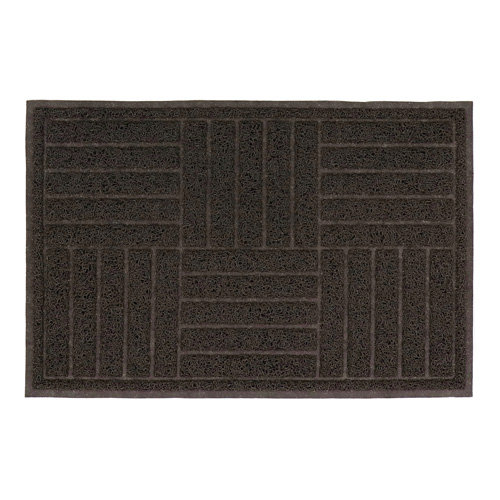 Non-Slip Geometric Doormat, Brown