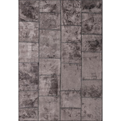 Amysue Geometric Hand Loom Indoor / Outdoor Area Rug