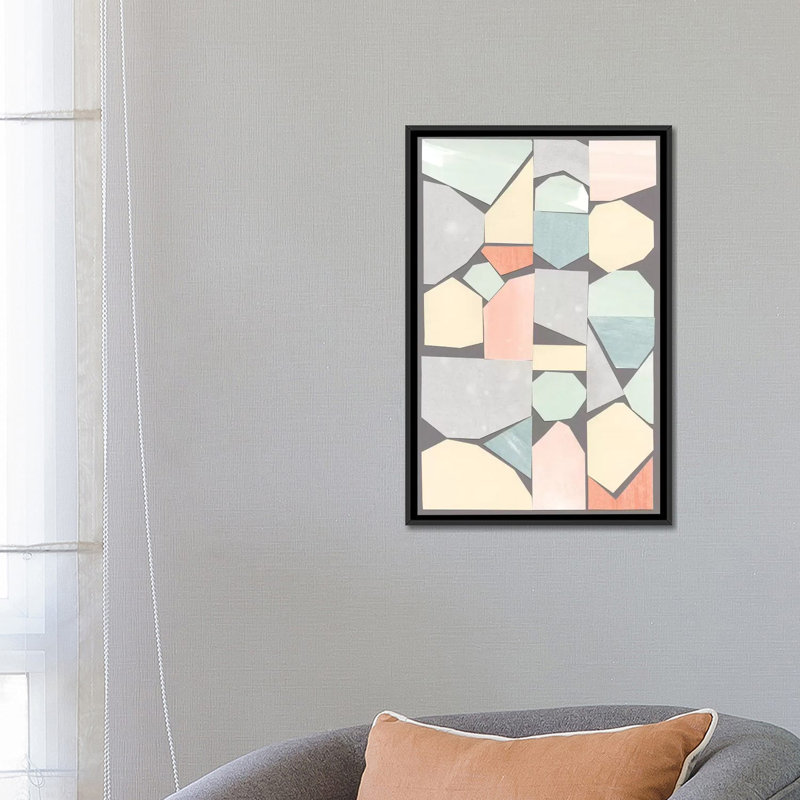 « rodondo ii », impression sur toile, H 48 po x l 32 po x P 1,5 po, Toile encadrée noire, Pas de tapis