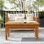 Table de patio en bois brun clair-1230664087