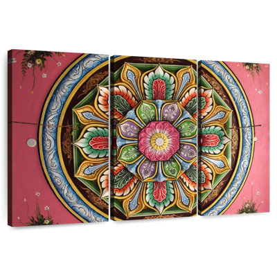 Plafond orné du temple indien Adella