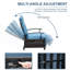 Adjustable Patio Recliner Chair Metal Outdoor Lounge Chair With Flip Table Push Back-707652048