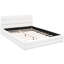 Lit plateforme tapissier grand format - blanc, coutures élégantes, bois et, sans sommier tapissier, L 87,8 po en version solide et solide, tête de lit pour un sommeil relaxant, printemps, 81 po x 61 po-496094076
