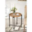 Table d'appoint avec plateau en bois exceptionnel, 21,5 po x 24 po, pour le salon et la chambre à coucher, conception moderne, fabrication en sapin et fer de qualité,