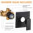 Faucet Modern Shower Faucet, Tub And Shower Trim Kit With Single-Spray Touch-Clean Black Shower Square Head (Valve Not Included)-122461328