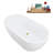 61" Streamline Soaking Freestanding Tub and Tray With Drain-101681105