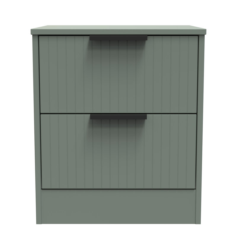 Las Vegas 45 cm W Bedside Table, Reed Green