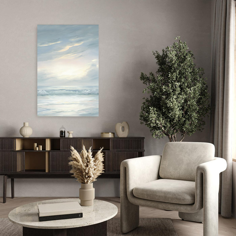 Art mural de plage rétro moderne, 36" H x 24" W