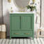 Meuble-lavabo de 30 po avec lavabo simple, lavabo sous le comptoir, armoire de rangement pour la salle de bain avec 2 portes et un tiroir, fermeture en douceur, rangement multifonctionnel (WF324043)