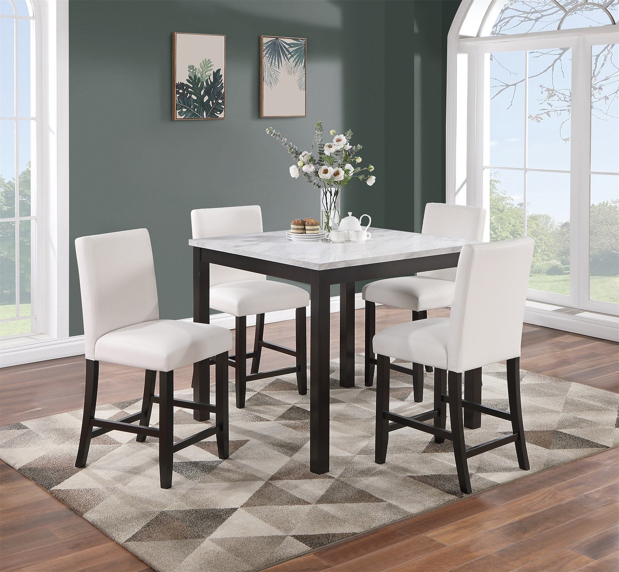 Red Barrel Studio?? Modern 5Pc Counter Height Dining Set Kitchen