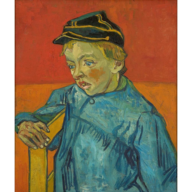 «The Schoolboy» par Vincent Van Gogh - Art mural sur toile tendue avec châssis, H 48 po x l 33 po