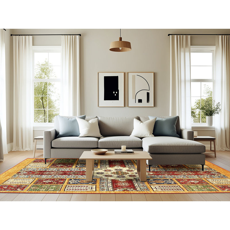 Patchwork Indoor Rug, Rectangle 6' x 9'