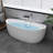 Simple White Acrylic Bathtub 67.3'' W 25.2'' H Tub & Shower Kit