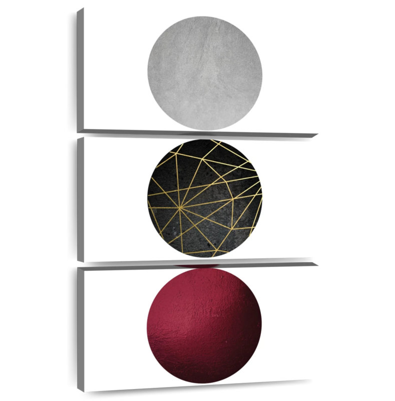 Avery Burg Black Gold Geo I, 74" H x 48" W