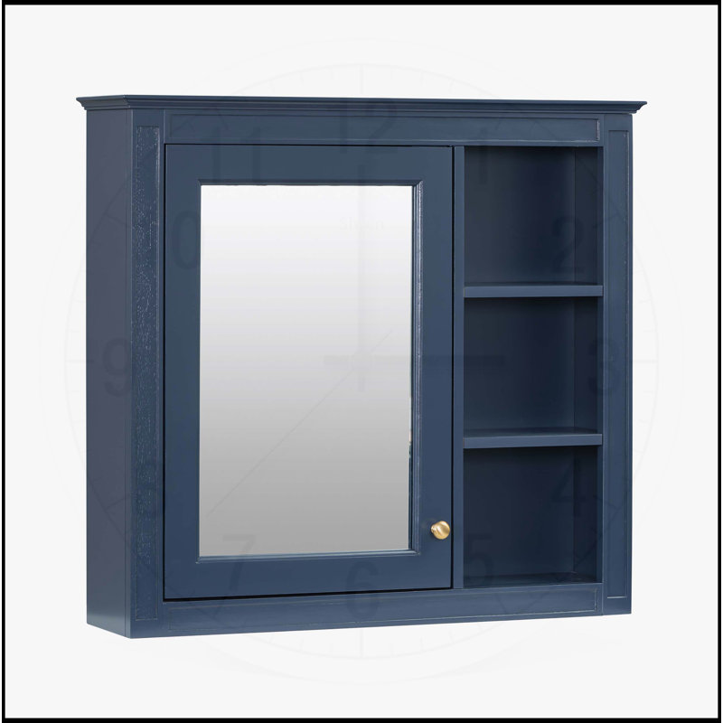 Armoire de salle de bain polyvalente avec miroir et plusieurs tablettes pour un rangement optimal