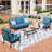 Outdoor Patio Conversation Set With Cushions-106872508