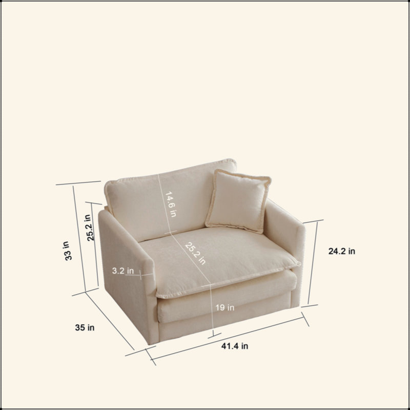 Ensemble de 2 chaises d'appoint, fauteuils rembourrés en chenille haut de gamme, chaises d'appoint de salon avec coussin décoratif, chenille