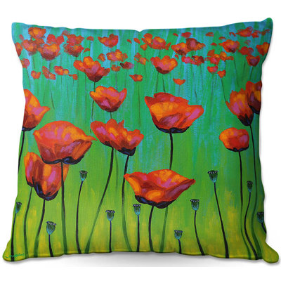 Floral Reversible Throw Pillow
