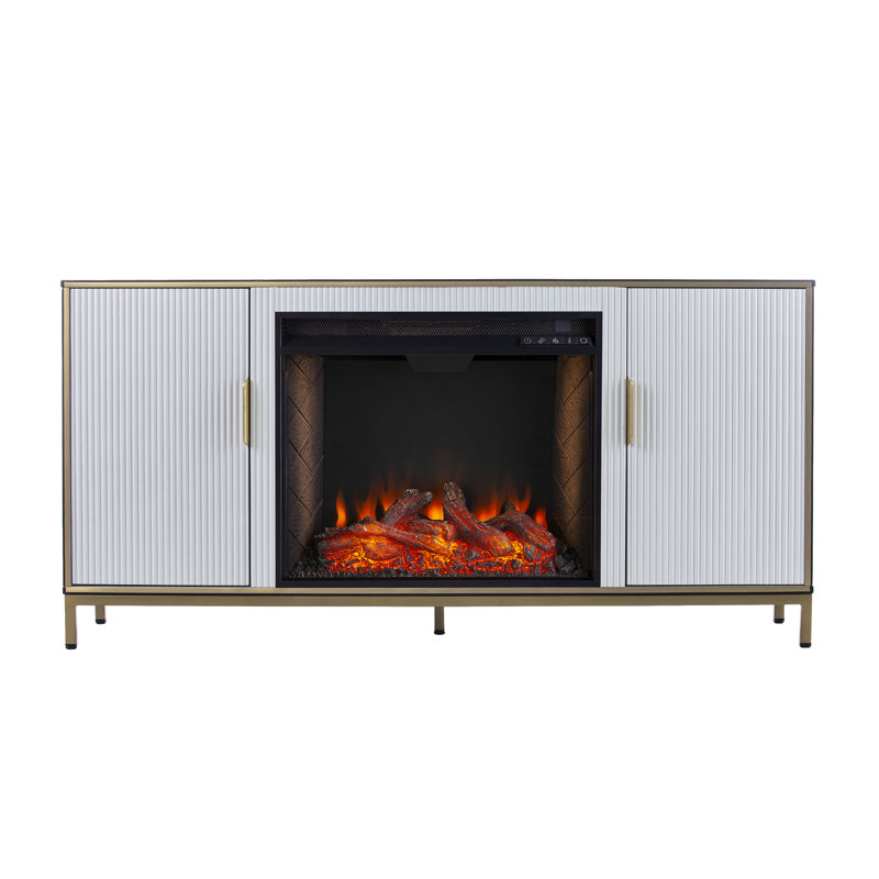 Daltaire Criss Cross Electric Fireplace TV Stand