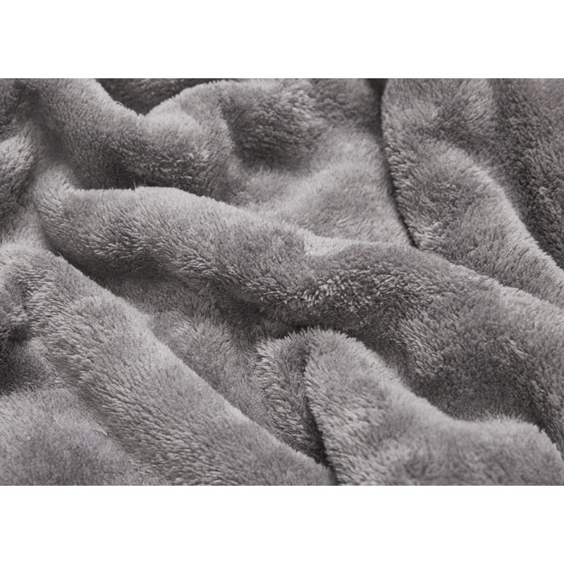 Plain Weave / Muslin Throw Blanket, 150cm W x 200cm L, Charcoal