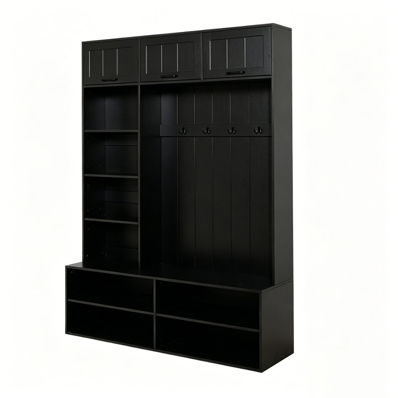 Banc de vestibule 5-en-1 avec portemanteau