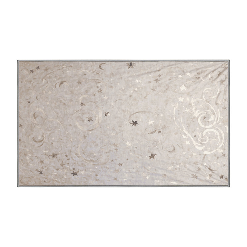 Tapis gris lavable à la machine, Rectangle 8 pi x 12 pi