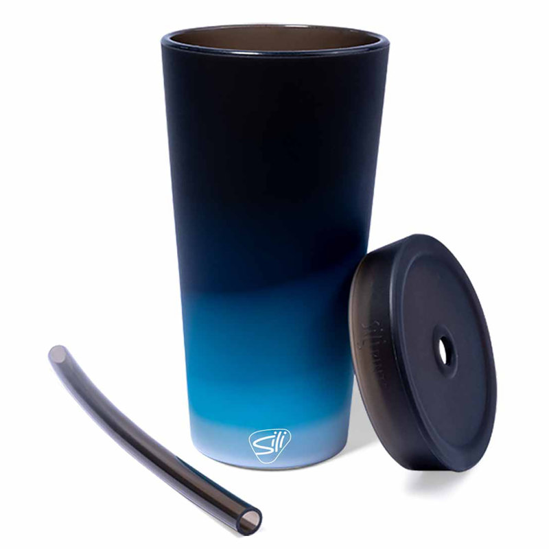 Silipint: Gobelet en silicone paille 22 oz: Rayon de lune - réutilisable incassable