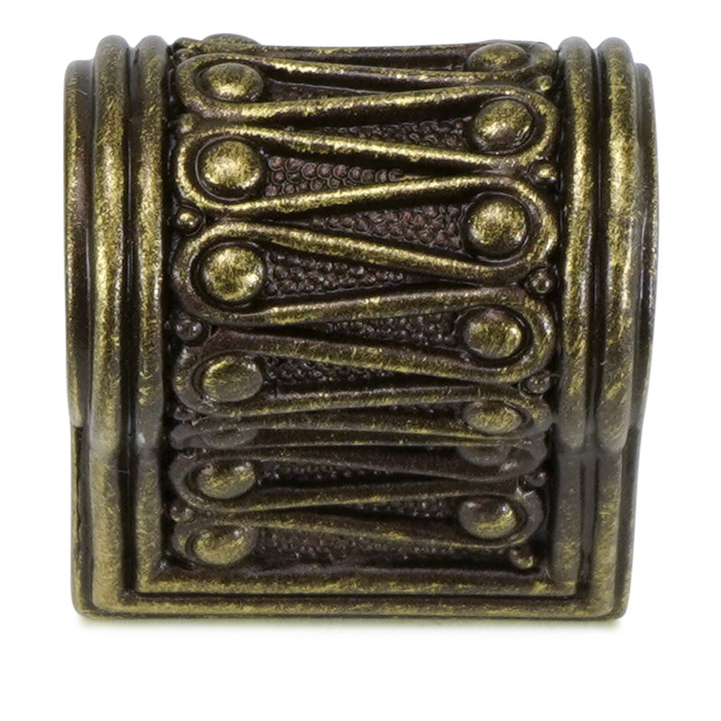 Rivoli knob; Matte finish, Brass