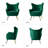 Avianna 29.25" Wide Tufted Velvet Wingback Chair-1947948699