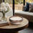Castleman Decorative Terracotta Scented Bowl for Bookshelf - Modern Two Tone Decor Candle Living Room, Coffee Table, or Bedroom - 12"-1813150500