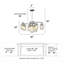 Lustre moderne à 6 lumières, hauteur réglable et plafond incliné compatible avec la salle à manger / salon-1556543525-1556543529
