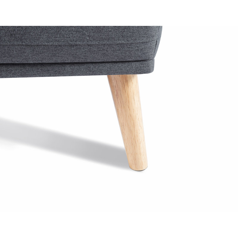 Banc de bout moderne 45 po, Gris
