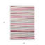Tapis intérieur lavable rayé rose 3 pi x 5 pi